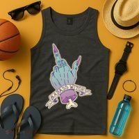 Badass Witch Middle Finger Tank Top thumb 4