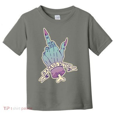Badass Witch Middle Finger Toddler T-Shirt