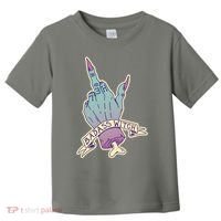 Badass Witch Middle Finger Toddler T-Shirt thumb 0