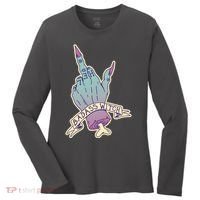 Badass Witch Middle Finger Women's Long Sleeve Shirt thumb 0