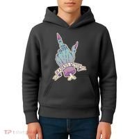 Badass Witch Middle Finger Kids Hoodie thumb 4
