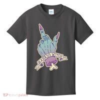 Badass Witch Middle Finger Kids T-Shirt thumb 0