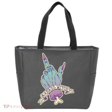 Badass Witch Middle Finger Tote Bag