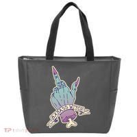 Badass Witch Middle Finger Tote Bag thumb 0