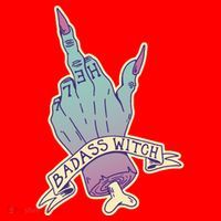 Badass Witch Middle Finger Santa Hat thumb 1