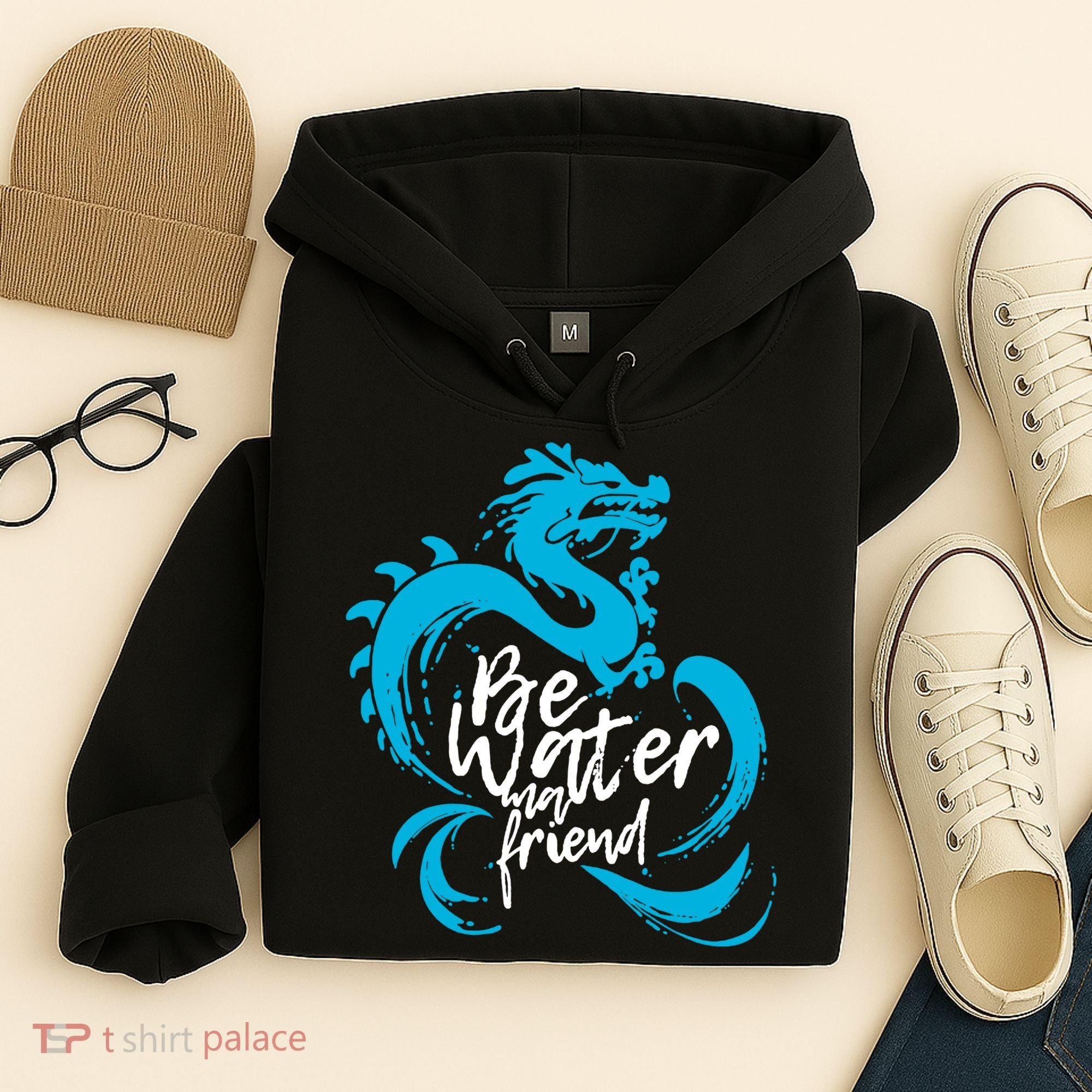 Be Water My Friend Water Dragon Hoodie