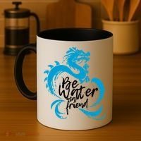 Be Water My Friend Water Dragon Coffee Mug thumb 4