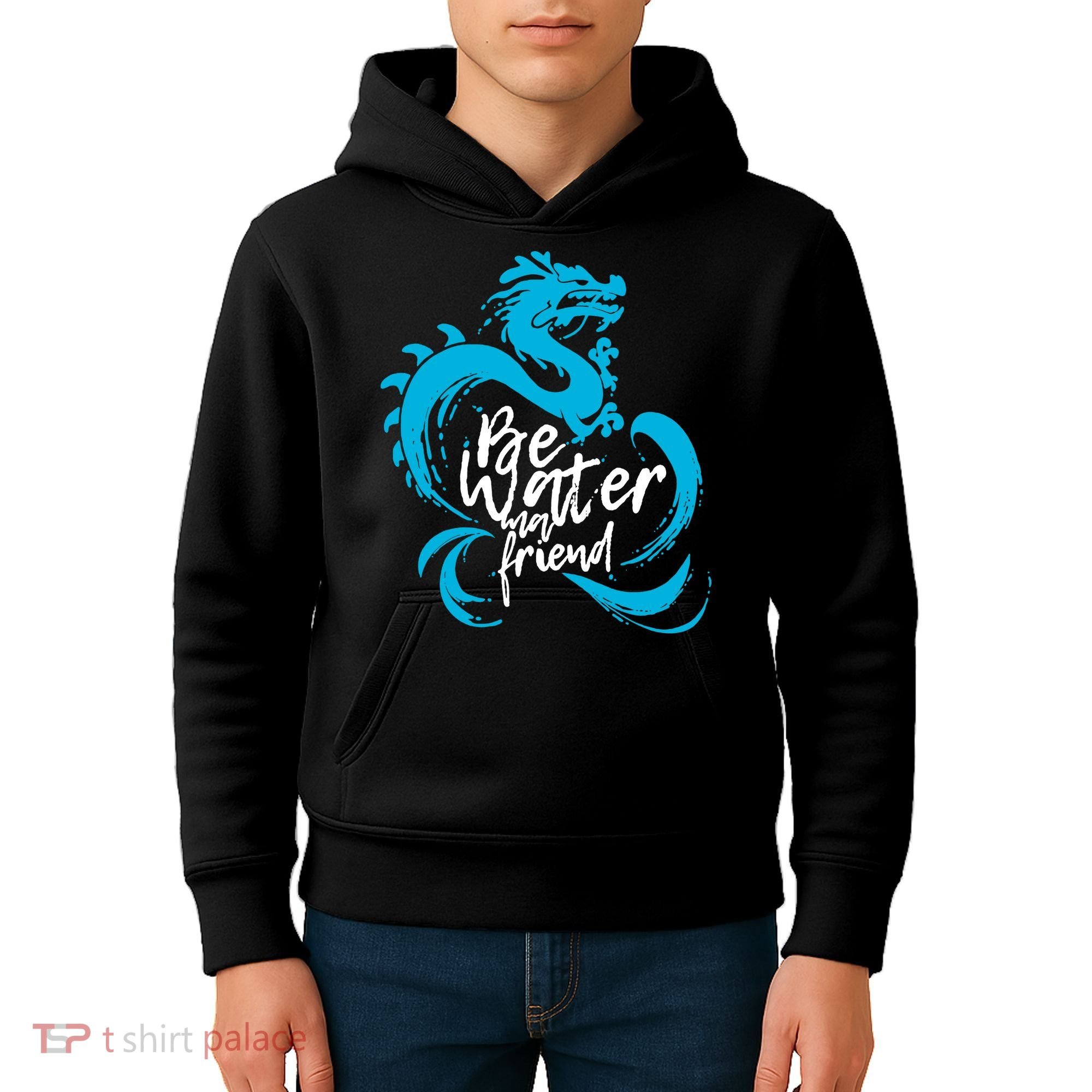 Be Water My Friend Water Dragon Kids Hoodie