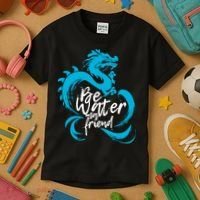 Be Water My Friend Water Dragon Kids T-Shirt thumb 3