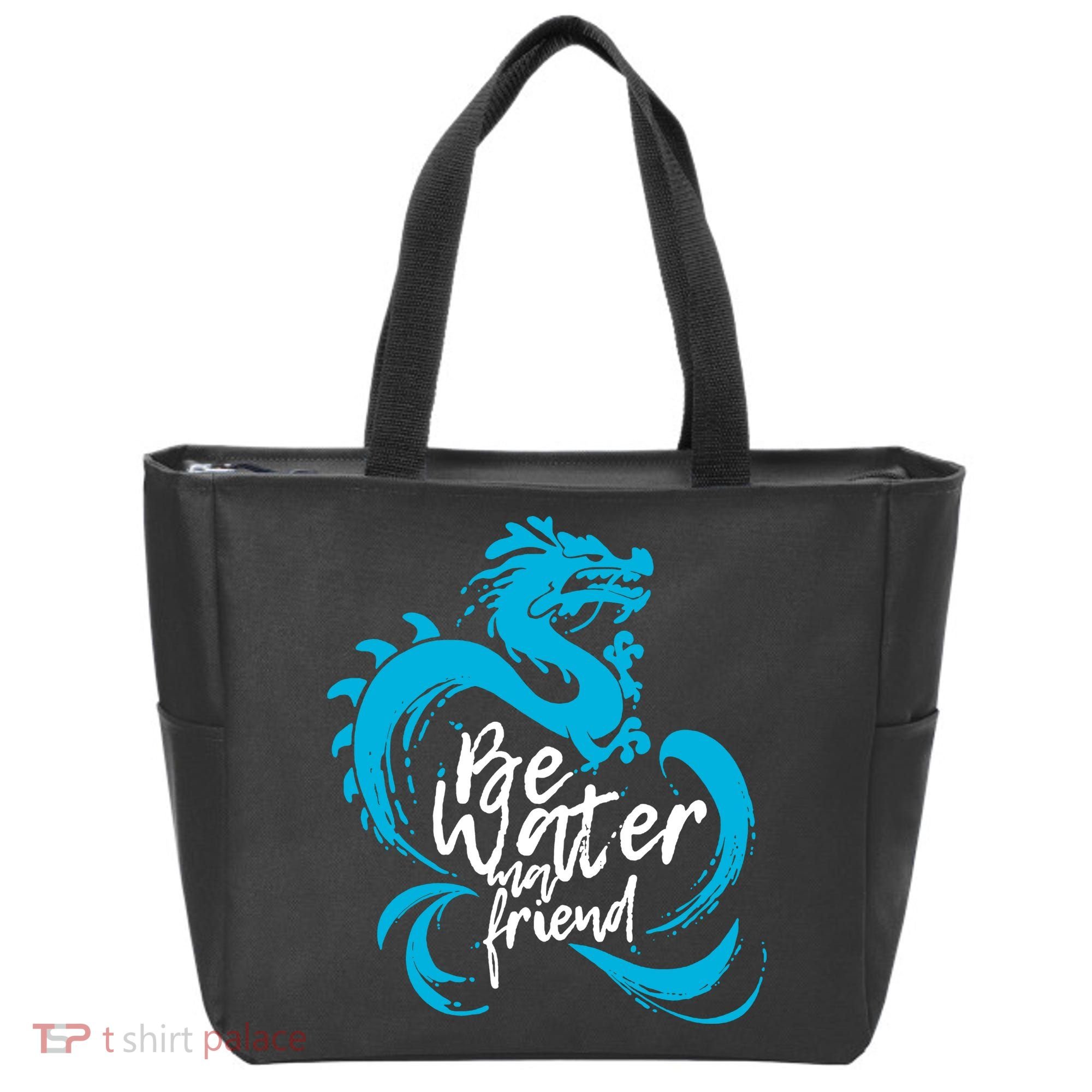 Be Water My Friend Water Dragon Tote Bag