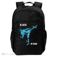 Be Water My Friend Ripple Quote Backpack thumb 0