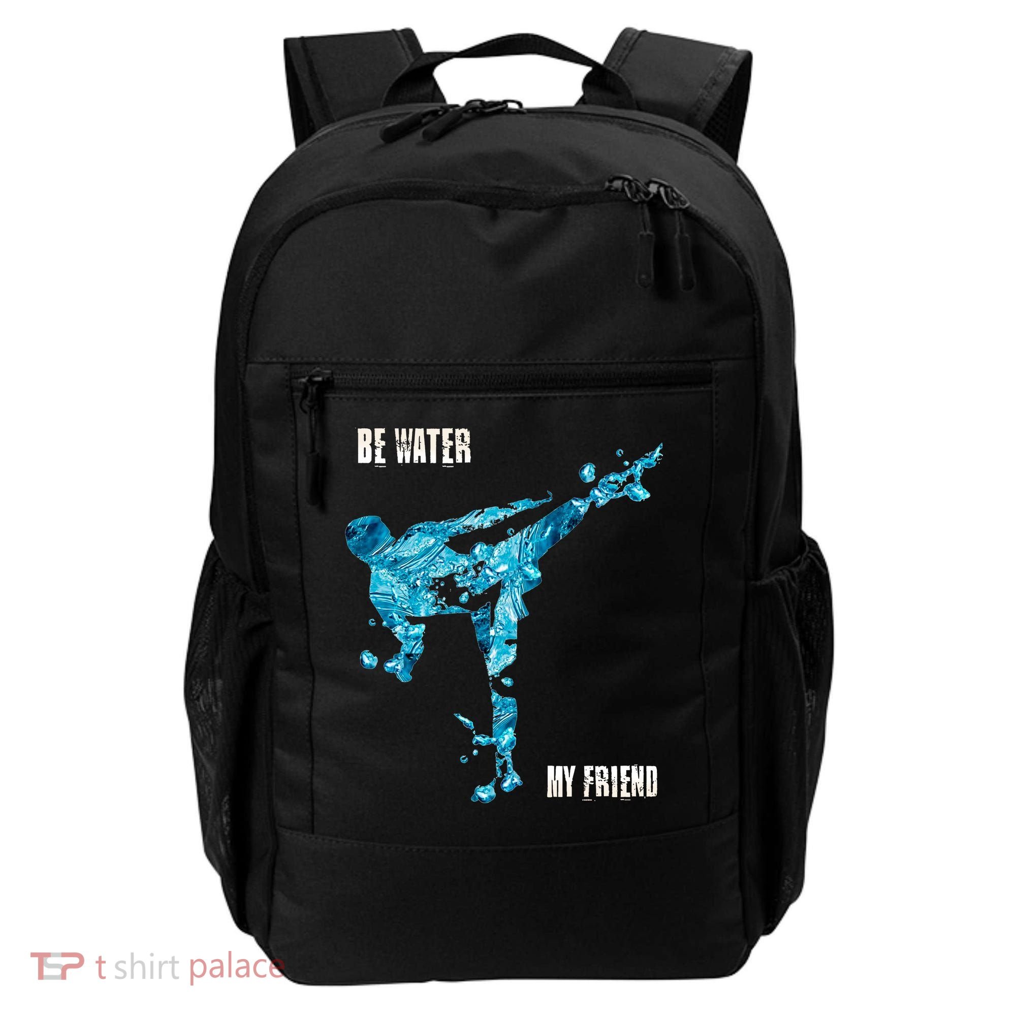 Be Water My Friend Ripple Quote Backpack