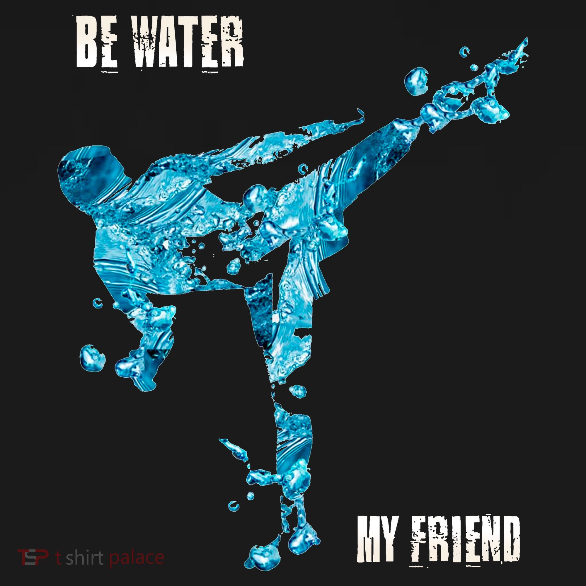 Be Water My Friend Ripple Quote Backpack