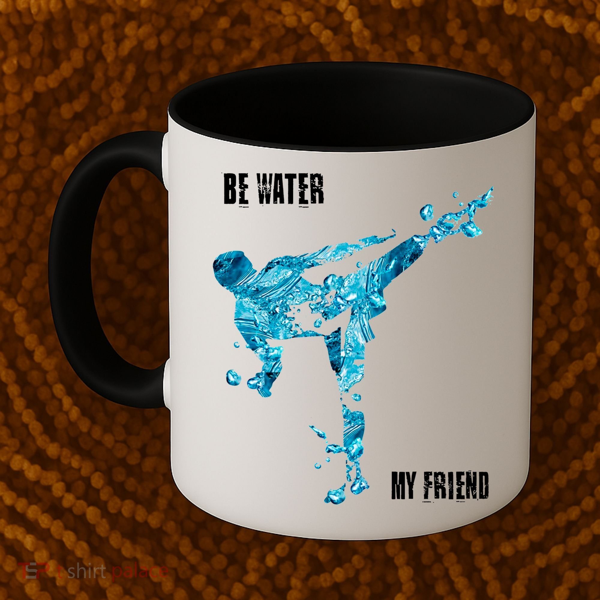 Be Water My Friend Ripple Quote Coffee Mug