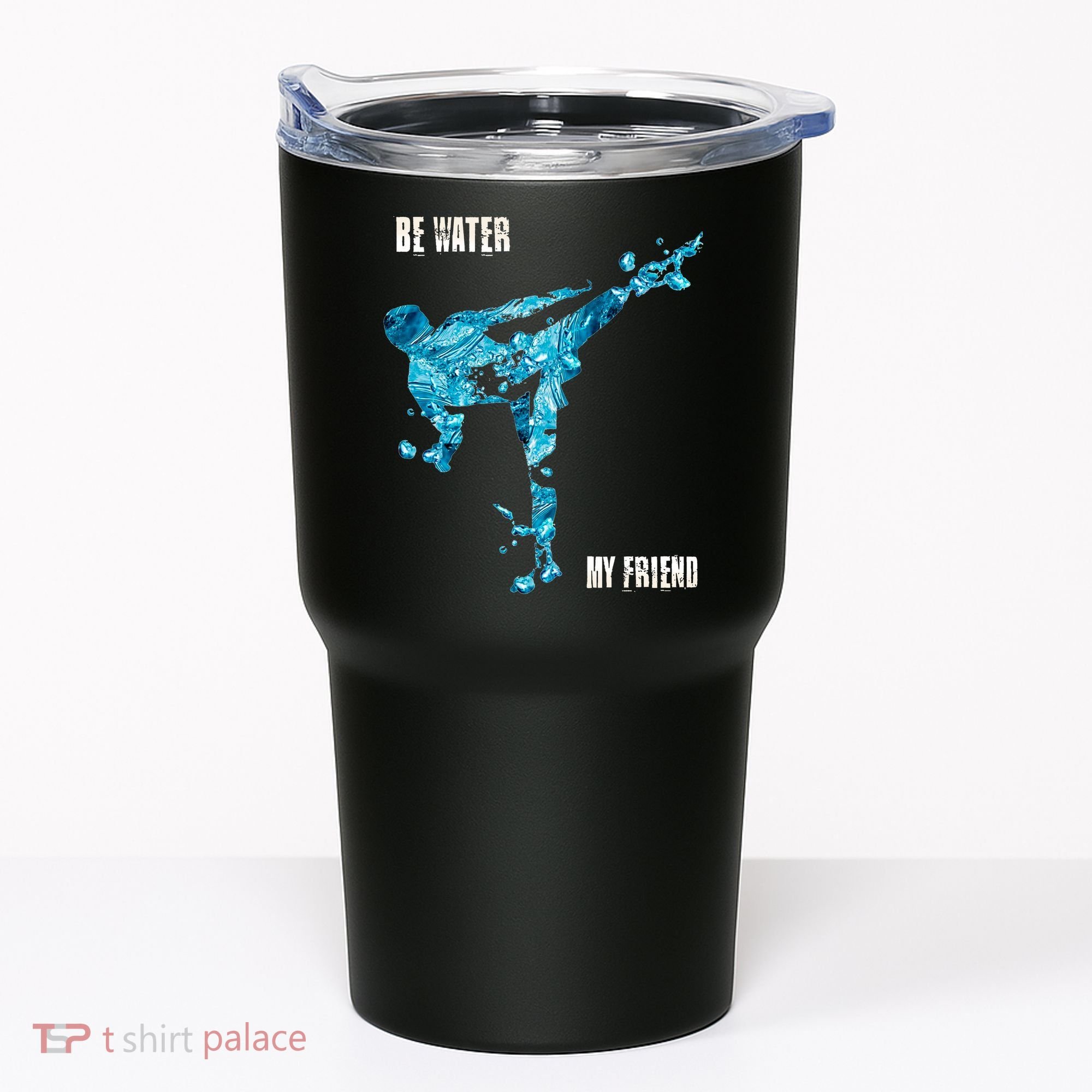 Be Water My Friend Ripple Quote Tumbler