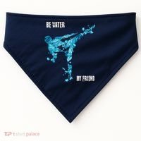 Be Water My Friend Ripple Quote USA-Made Doggie Bandana thumb 0