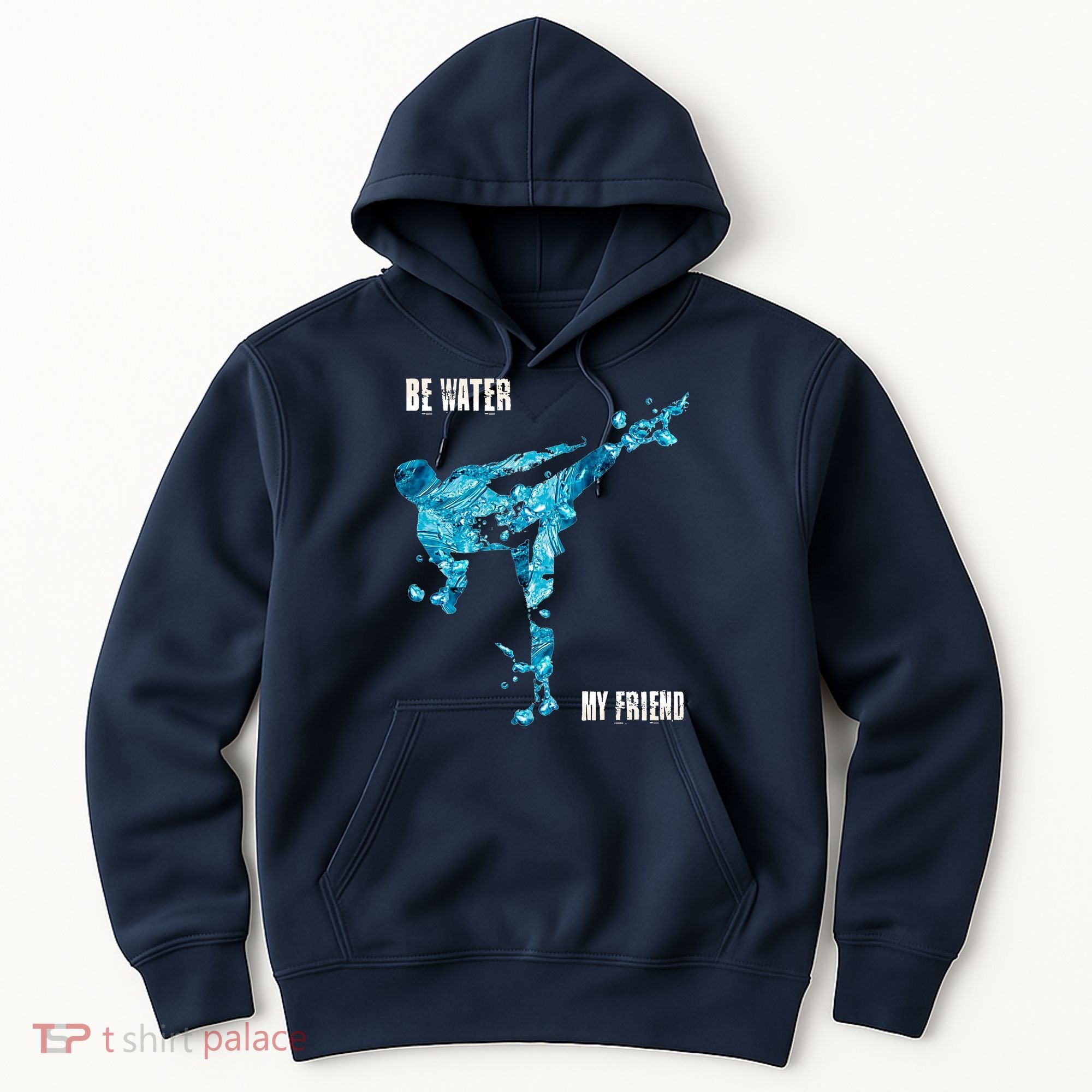 Be Water My Friend Ripple Quote Hoodie
