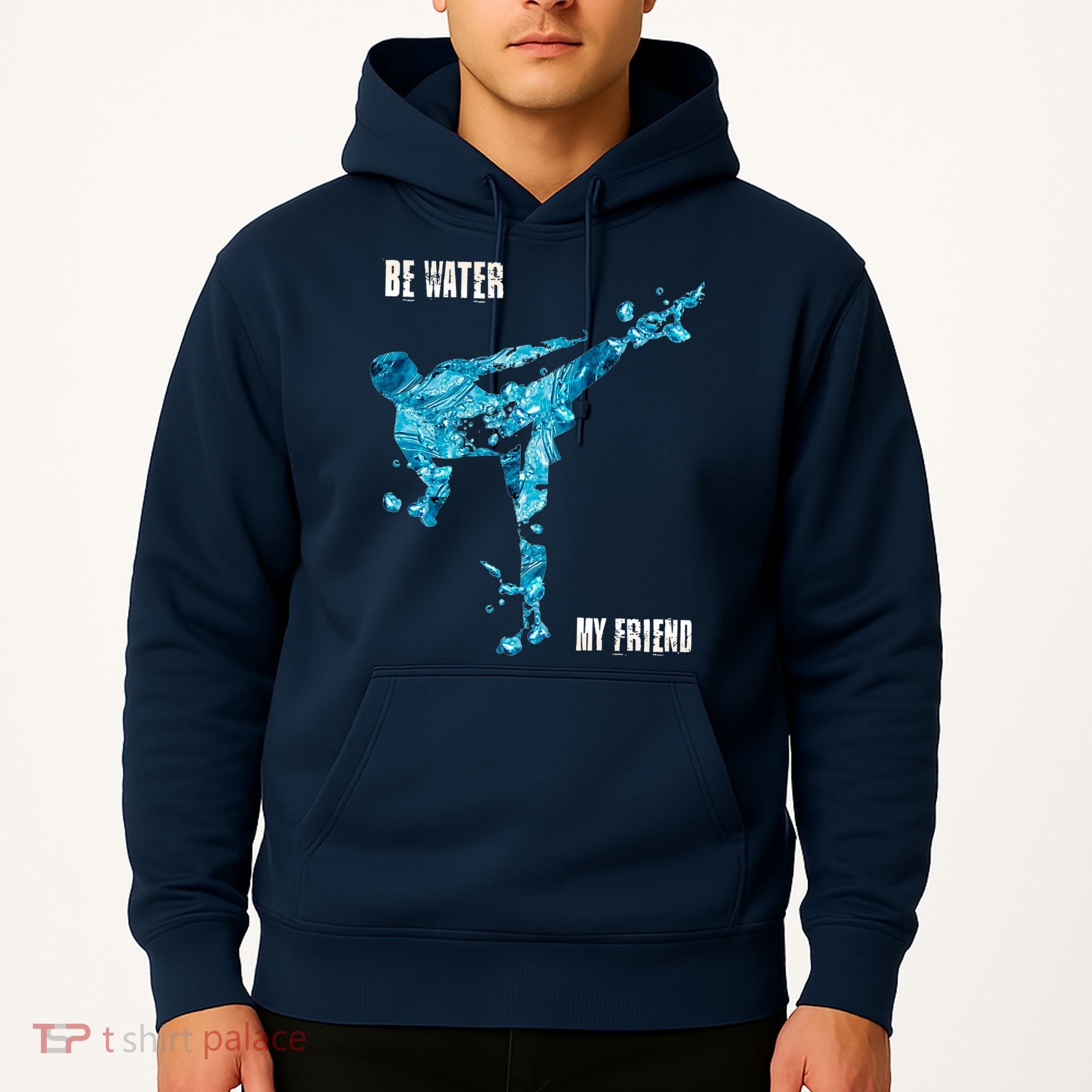 Be Water My Friend Ripple Quote Hoodie