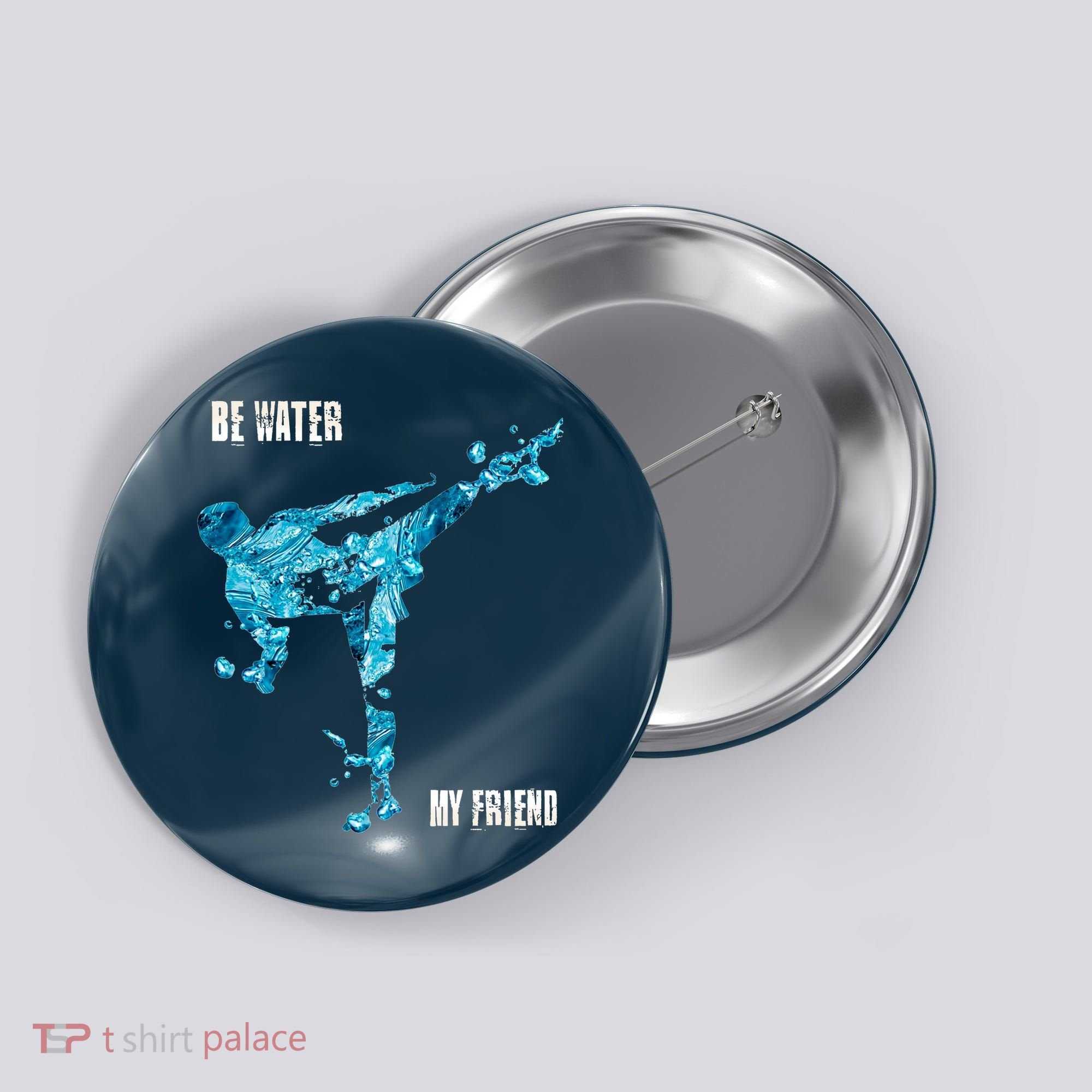 Be Water My Friend Ripple Quote Button