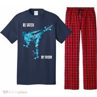 Be Water My Friend Ripple Quote Pajama Set thumb 0