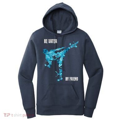 Be Water My Friend Ripple Quote Women's Hoodie