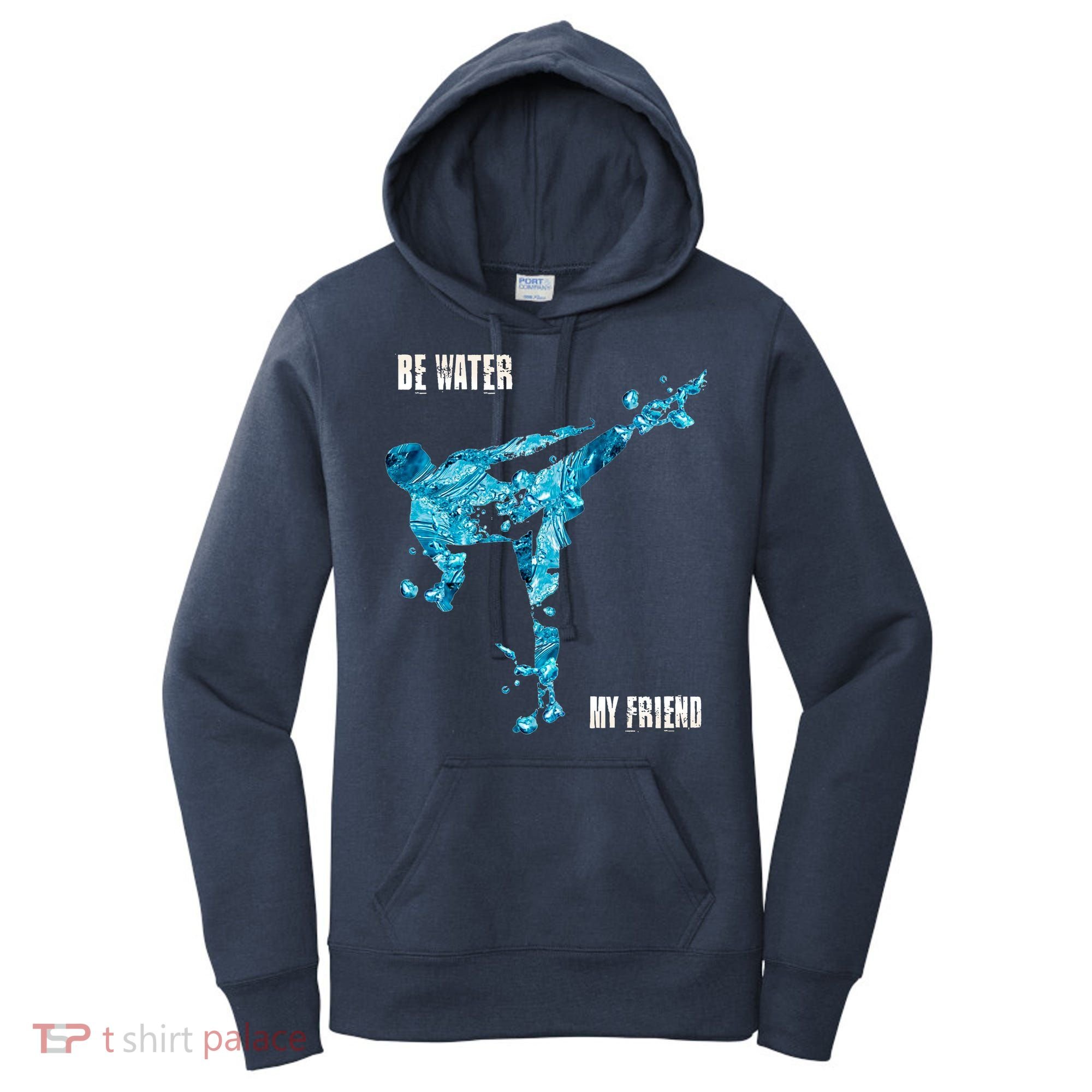 Be Water My Friend Ripple Quote Women's Hoodie