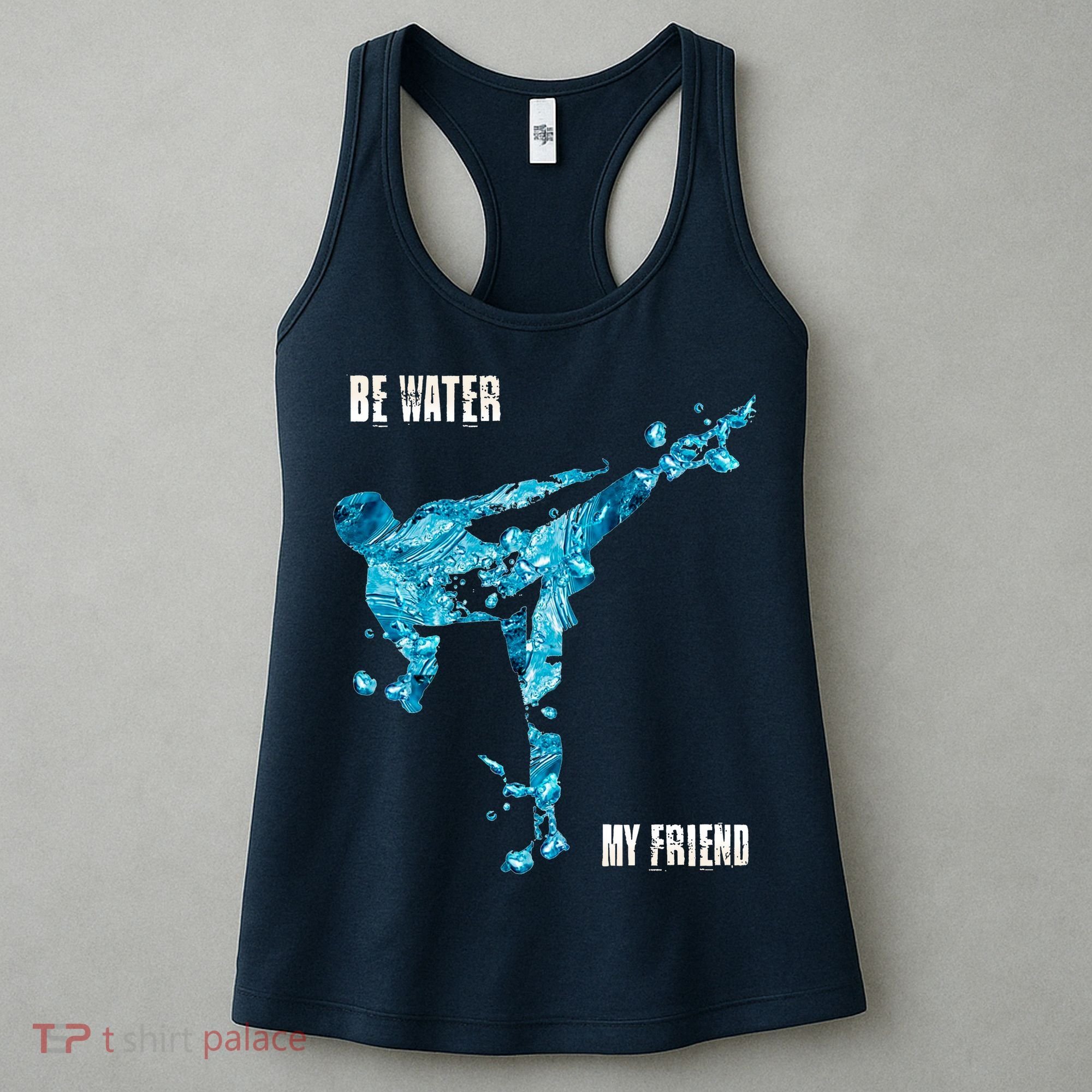 Be Water My Friend Ripple Quote Women's Tank Top