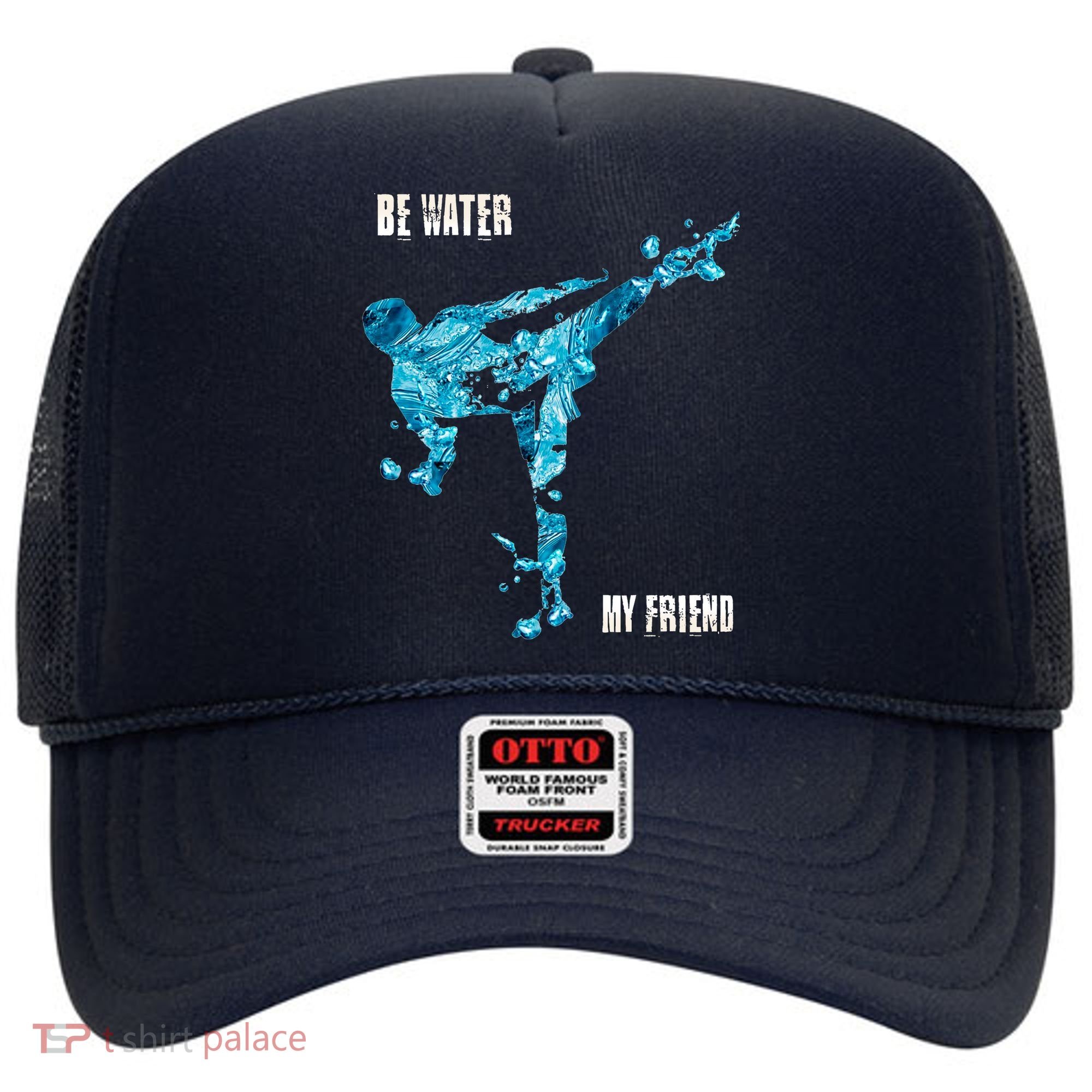 Be Water My Friend Ripple Quote Hat
