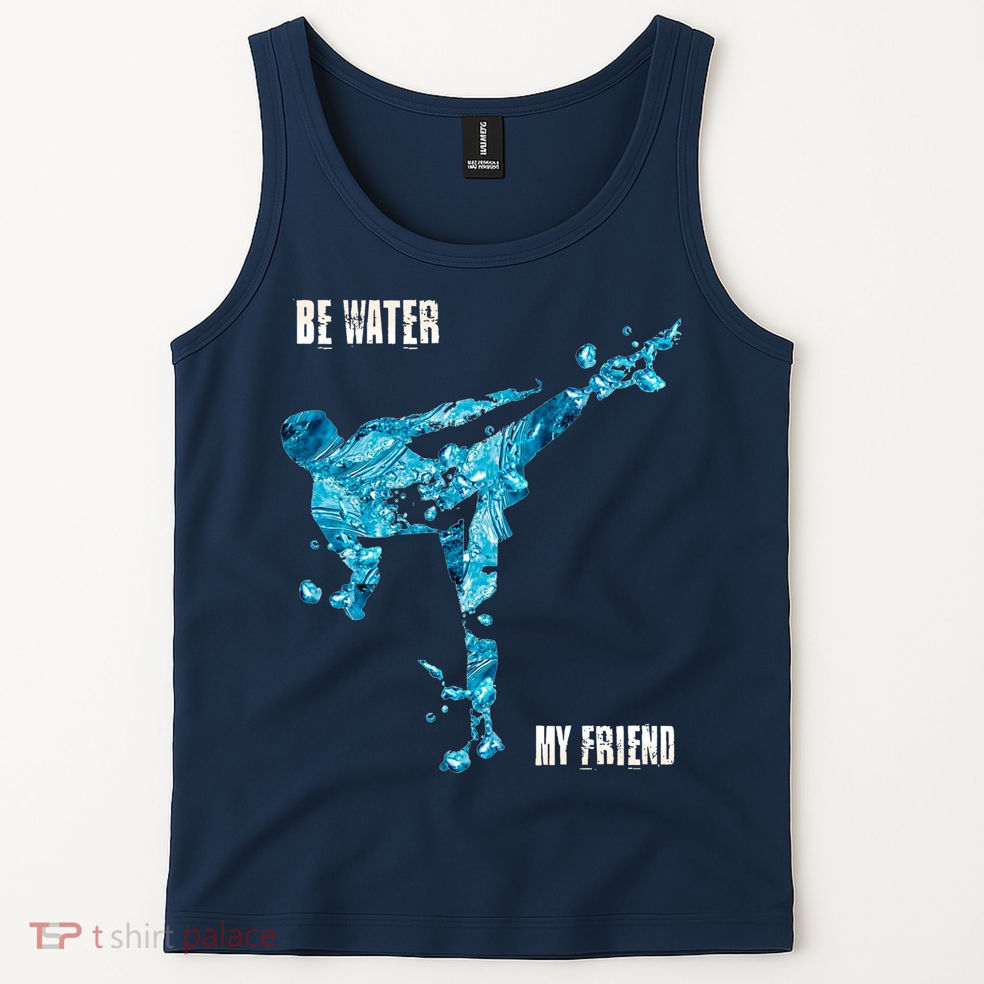 Be Water My Friend Ripple Quote Tank Top