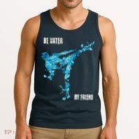 Be Water My Friend Ripple Quote Tank Top thumb 3