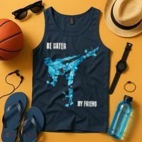 Be Water My Friend Ripple Quote Tank Top thumb 4