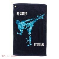 Be Water My Friend Ripple Quote Golf Towel thumb 0