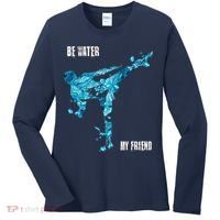 Be Water My Friend Ripple Quote Women's Long Sleeve Shirt thumb 0