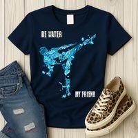 Be Water My Friend Ripple Quote Women's T-Shirt thumb 3