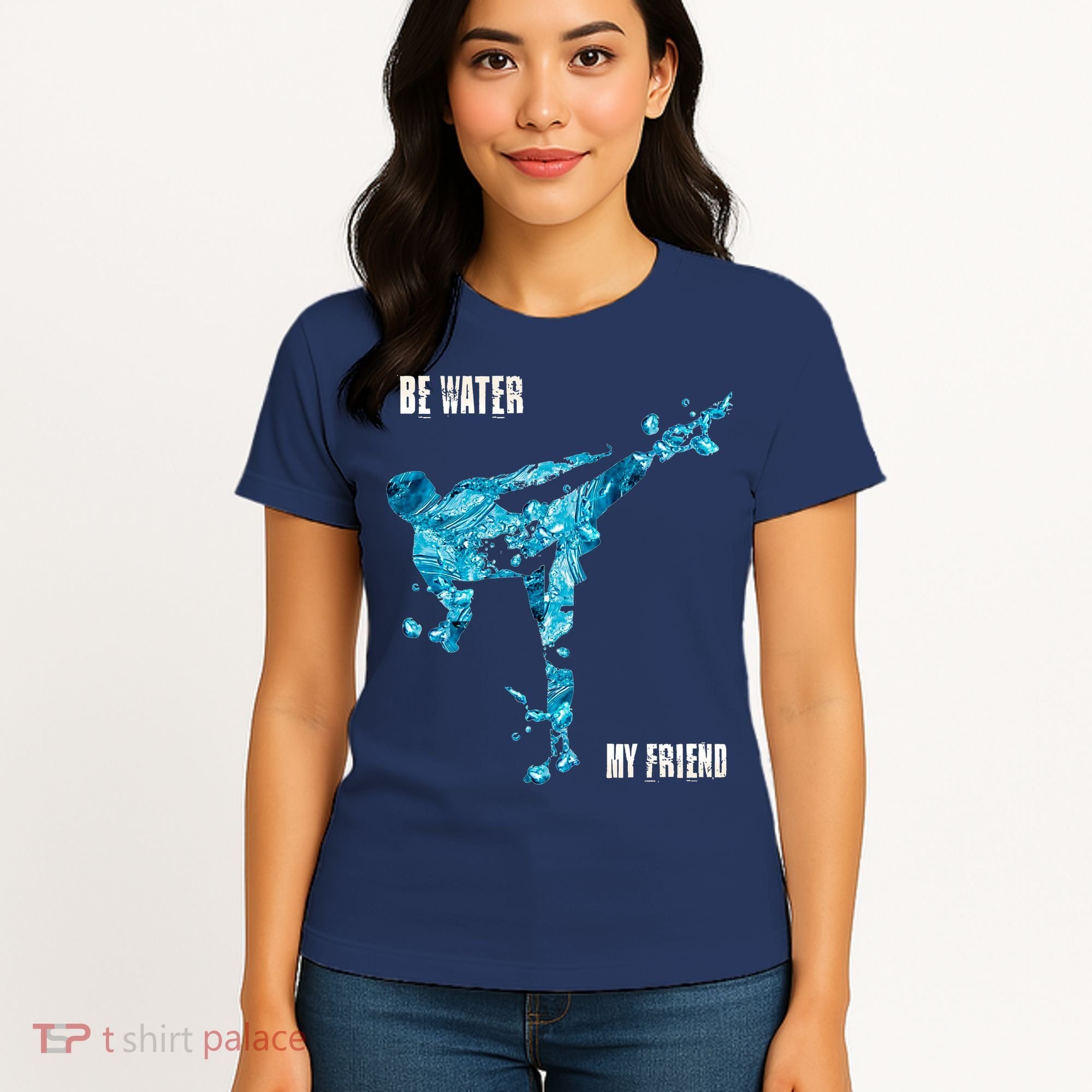 Be Water My Friend Ripple Quote Women's T-Shirt