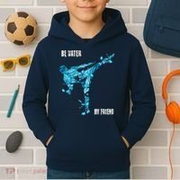 Be Water My Friend Ripple Quote Kids Hoodie thumb 2