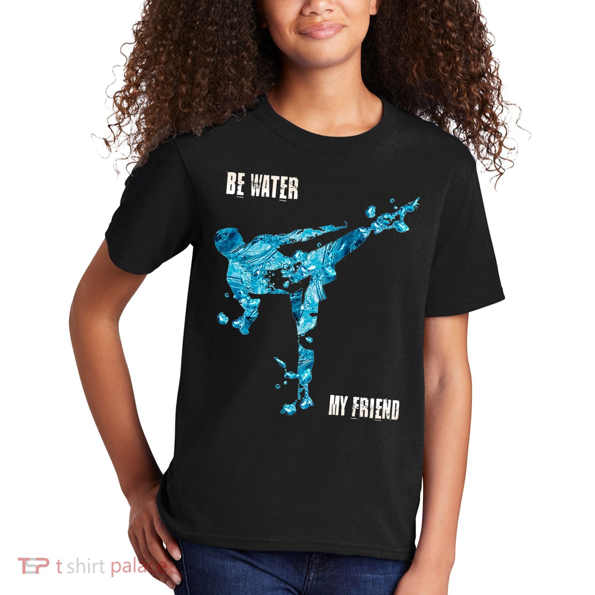 Be Water My Friend Ripple Quote Kids T-Shirt