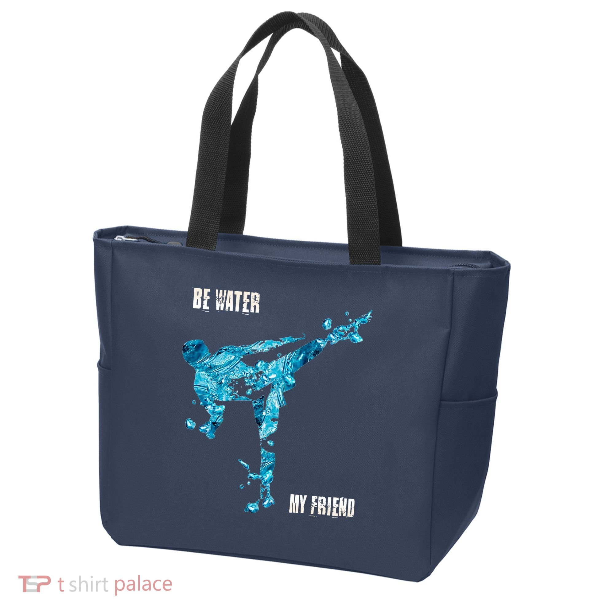Be Water My Friend Ripple Quote Tote Bag