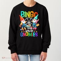 Bingo With My Gnomies Fun Bingo Gnome Squad Merry Christmas Women's Sweatshirt thumb 0