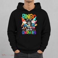 Bingo With My Gnomies Fun Bingo Gnome Squad Merry Christmas Hoodie thumb 0