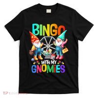 Bingo With My Gnomies Fun Bingo Gnome Squad Merry Christmas T-Shirt thumb 0