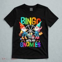 Bingo With My Gnomies Fun Bingo Gnome Squad Merry Christmas T-Shirt thumb 5