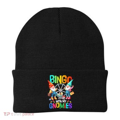 Bingo With My Gnomies Fun Bingo Gnome Squad Merry Christmas Beanie