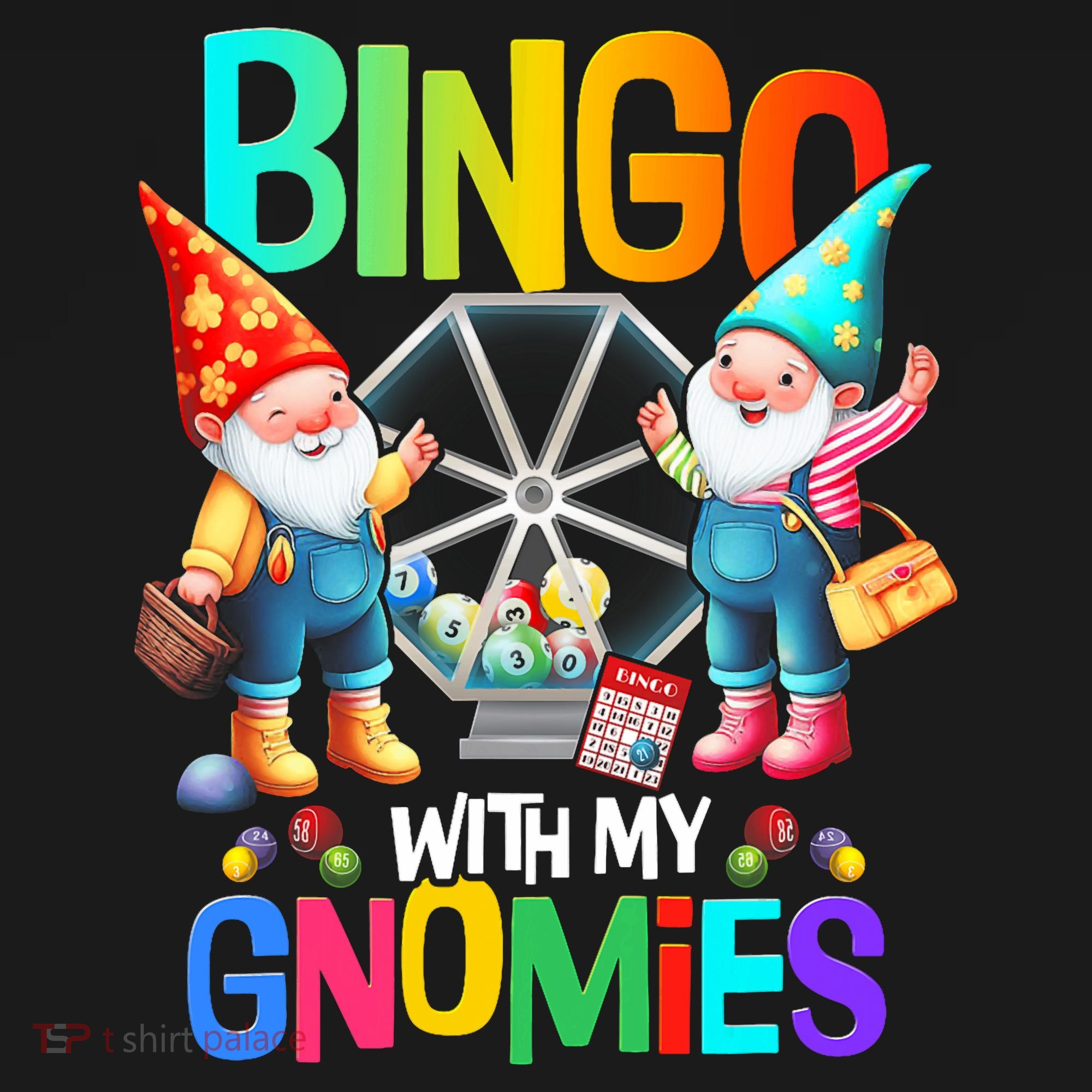 Bingo With My Gnomies Fun Bingo Gnome Squad Merry Christmas Women's Tank Top