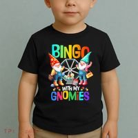 Bingo With My Gnomies Fun Bingo Gnome Squad Merry Christmas Toddler T-Shirt thumb 2