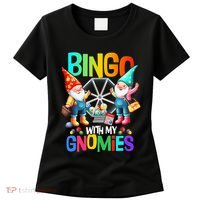 Bingo With My Gnomies Fun Bingo Gnome Squad Merry Christmas Women's T-Shirt thumb 0