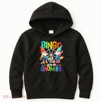 Bingo With My Gnomies Fun Bingo Gnome Squad Merry Christmas Kids Hoodie thumb 0