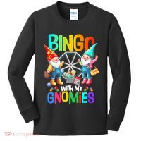 Bingo With My Gnomies Fun Bingo Gnome Squad Merry Christmas Kids Long Sleeve Shirt thumb 0