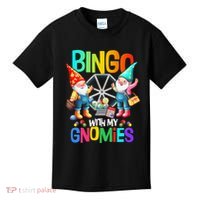 Bingo With My Gnomies Fun Bingo Gnome Squad Merry Christmas Kids T-Shirt thumb 0