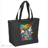Bingo With My Gnomies Fun Bingo Gnome Squad Merry Christmas Tote Bag thumb 2